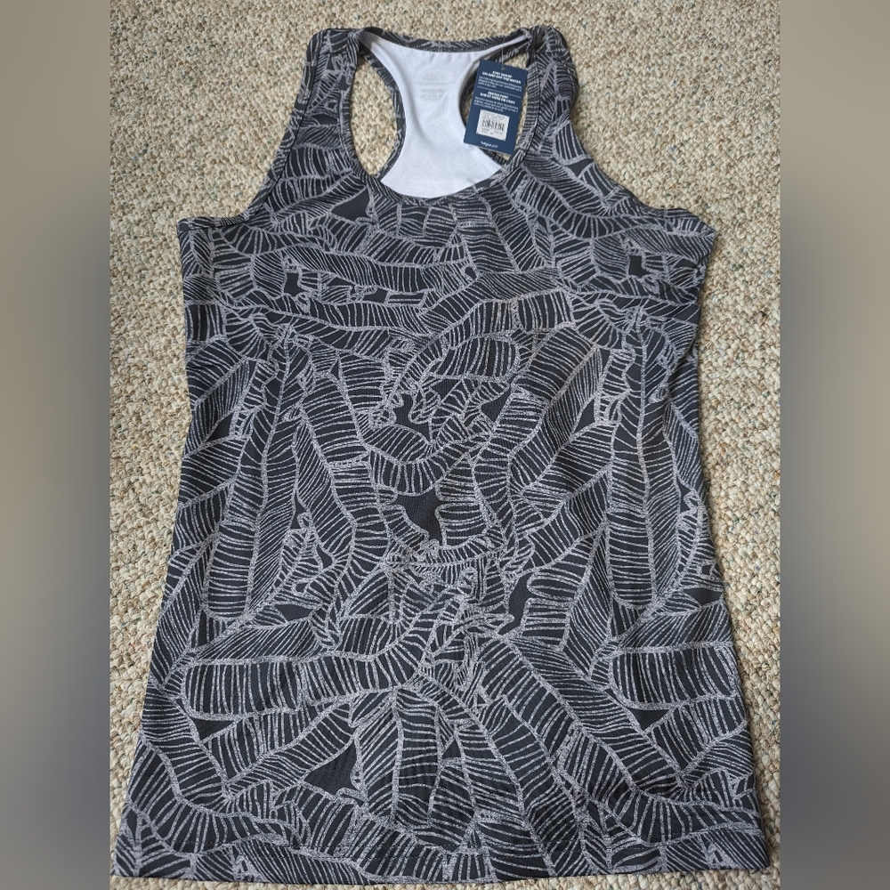 Huk Black and Gray Patterned Tank Top NWT